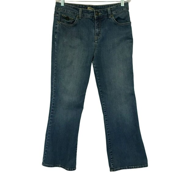 Ruff Hewn Jeans Women's 5-Pocket Bootcut Medium Wash Sz 12 Active Outdoors Blue - Picture 1 of 16